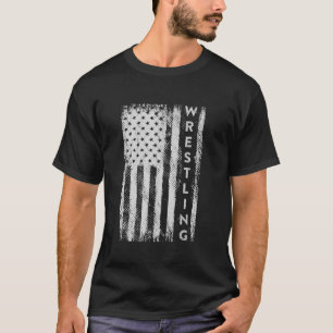 Wrestlings For Men Women USA American Flag Wrestli T-Shirt