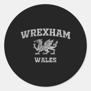 Wrexham Wales Classic Round Sticker