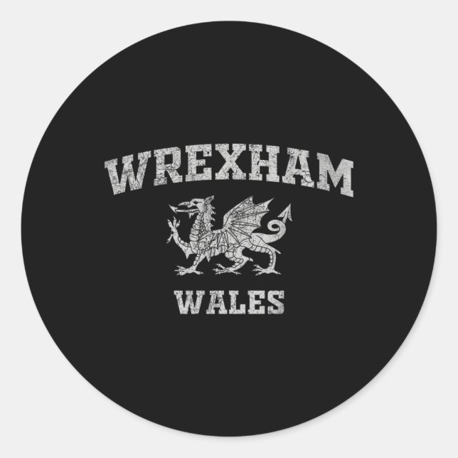 Wrexham Wales Classic Round Sticker (Front)