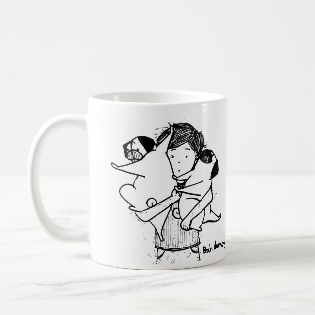Wriggly Squirmy Pugs Coffee Mug (Left)