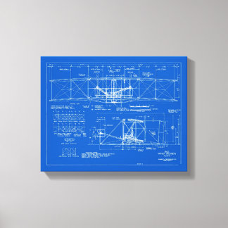 Wright Bros. "Flyer" Blueprint 1903 Canvas Print