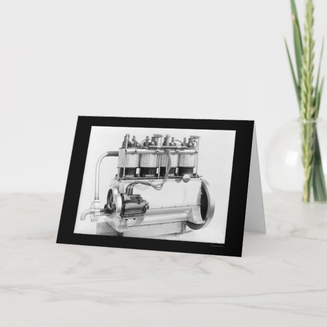 Wright Brothers Aeroplane Engine 1911 Card (Front)