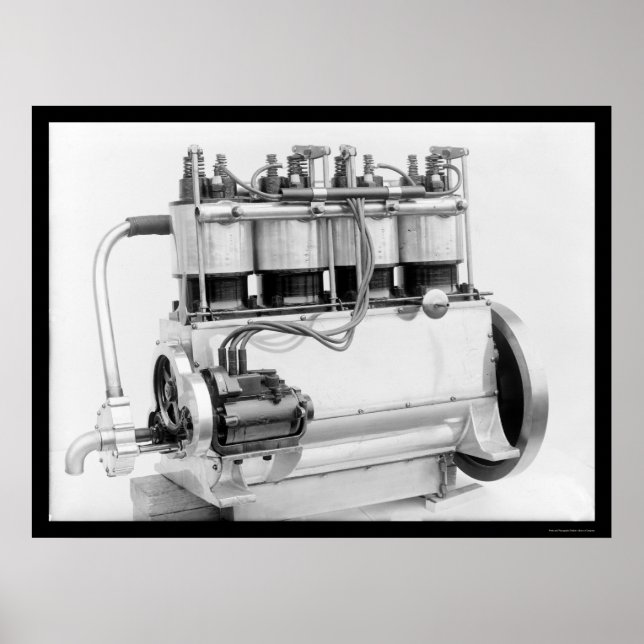 Wright Brothers Aeroplane Engine 1911 Poster (Front)