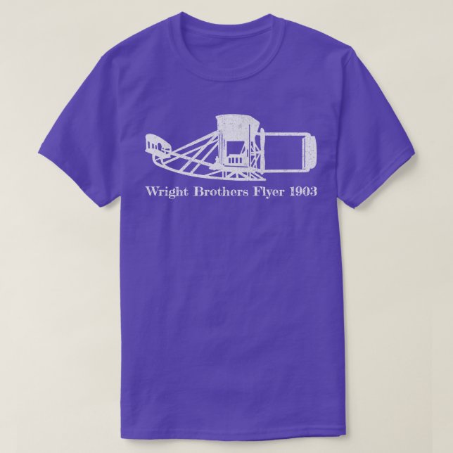 Wright Brothers First Aeroplane Design T-Shirt (Design Front)