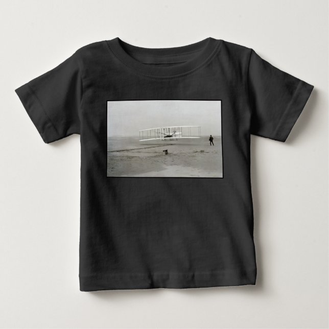Wright Brothers Flyer First Plane Flight Aviation Baby T-Shirt (Front)