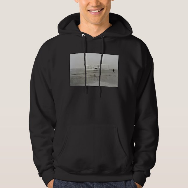 Wright Brothers Flyer First Plane Flight Aviation Hoodie (Front)
