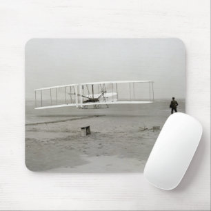 Wright Brothers Flyer First Plane Flight Aviation Mouse Mat