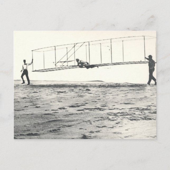 Wright Brothers' Glider Tests Postcard (Front)
