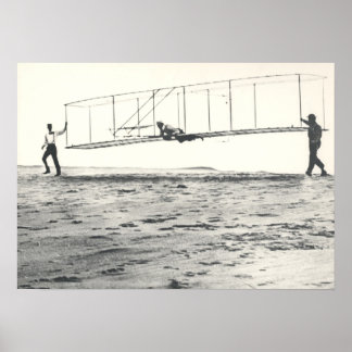 Wright Brothers' Glider Tests Poster