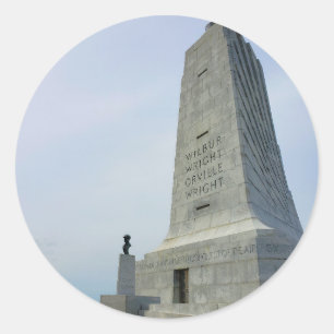 Wright Brothers Monument Classic Round Sticker