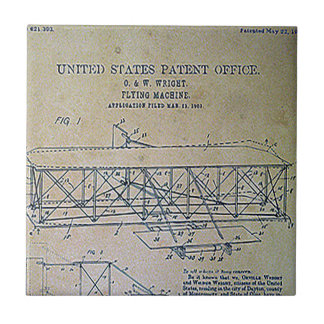 Wright Brothers Patent Design Tile