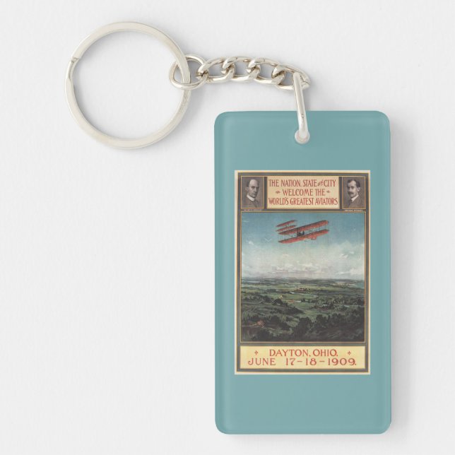 Wright Brothers Plane Key Ring (Front)