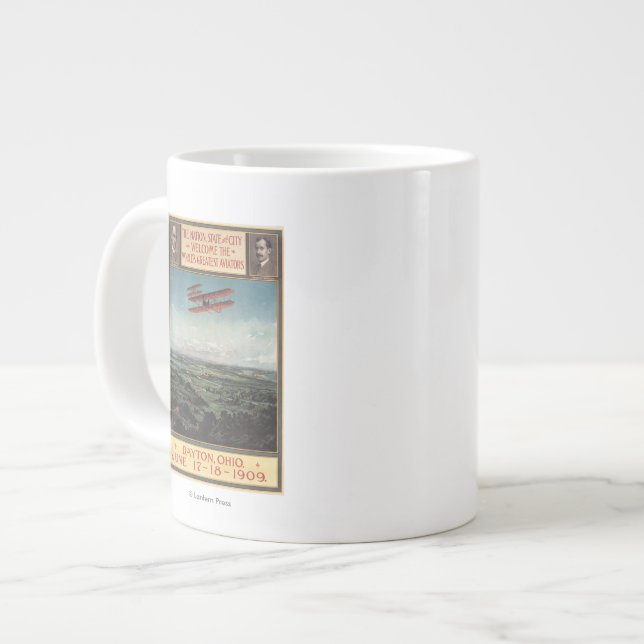 Wright Brothers Plane Large Coffee Mug (Front Left)