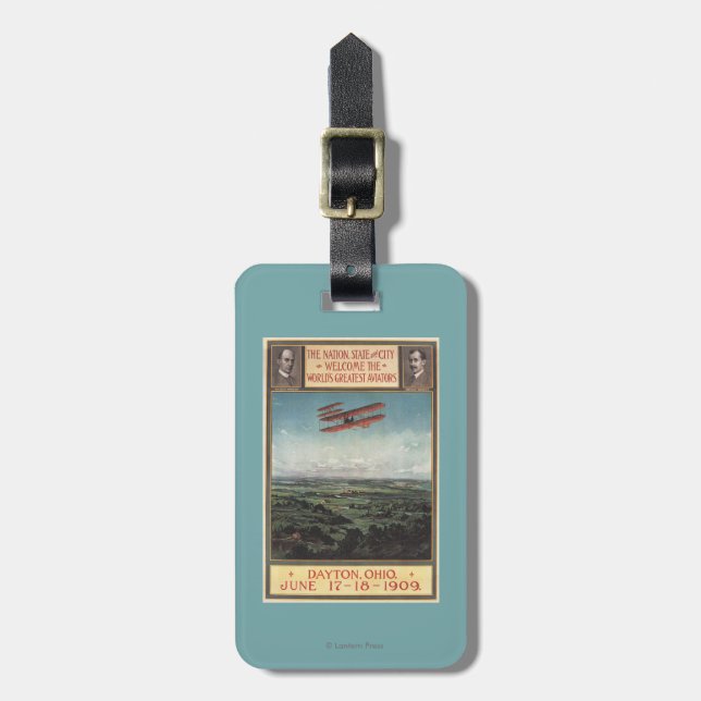Wright Brothers Plane Luggage Tag (Front Vertical)