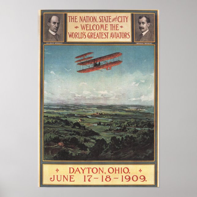 Wright Brothers Plane Poster (Front)