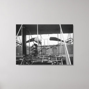 Wright Brothers Plane with Pilot and Canvas Print
