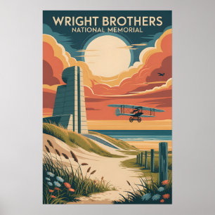 Wright Brothers Vintage Outer Banks Poster
