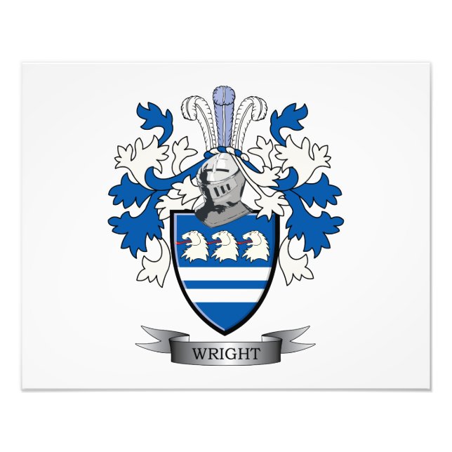 Wright Coat of Arms Photo Print (Front)