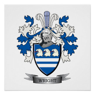 Wright Coat of Arms Poster
