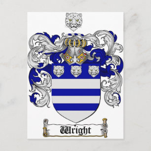 Wright Coat of Arms / Wright Family Crest Postcard