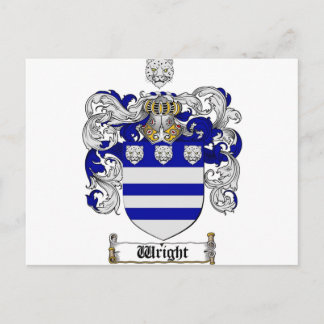 Wright Coat of Arms / Wright Family Crest Postcard