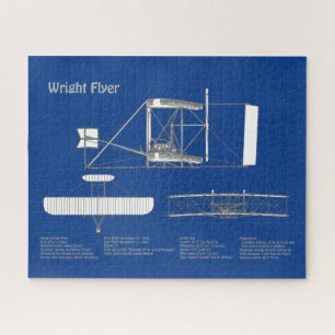 Wright Flyer- Aeroplane Blueprint Drawing Plans AB Jigsaw Puzzle