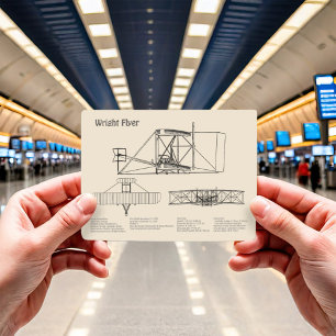 Wright Flyer- Aeroplane Blueprint Drawing Plans SD Postcard