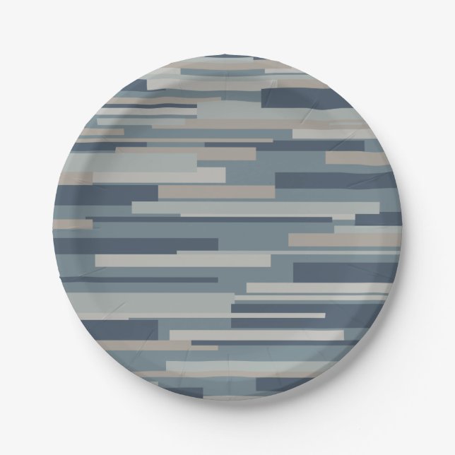 Wright Mid Century Modern Geometric Abstract  Paper Plate (Front)