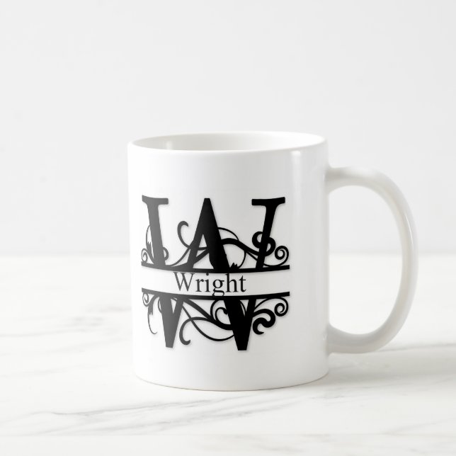 Wright Monogram Coffee Mug (Right)