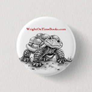 Wright on Time Books Turtle 3 Cm Round Badge