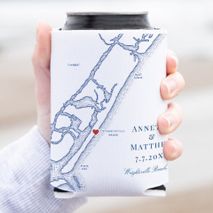 Wrightsville Beach Elegant Wedding Favour Can Cooler