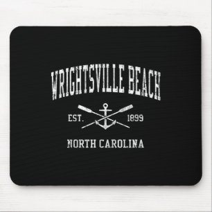 Wrightsville Beach Nc Vintage Crossed Oars & B Mouse Mat
