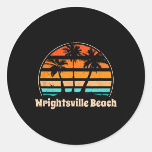 Wrightsville Beach North Carolina Beach Lover Nc B Classic Round Sticker