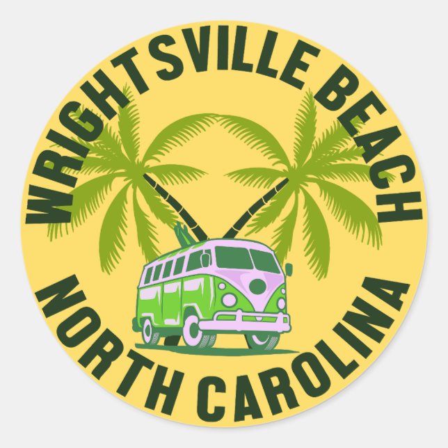 Wrightsville Beach,North Carolina Classic Round Sticker (Front)