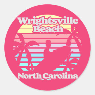 Wrightsville Beach North Carolina Classic Round Sticker