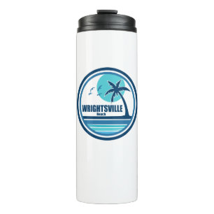 Wrightsville Beach North Carolina Palm Tree Birds Thermal Tumbler