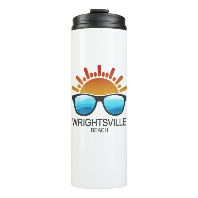 Wrightsville Beach North Carolina Sunglasses Thermal Tumbler (Front)