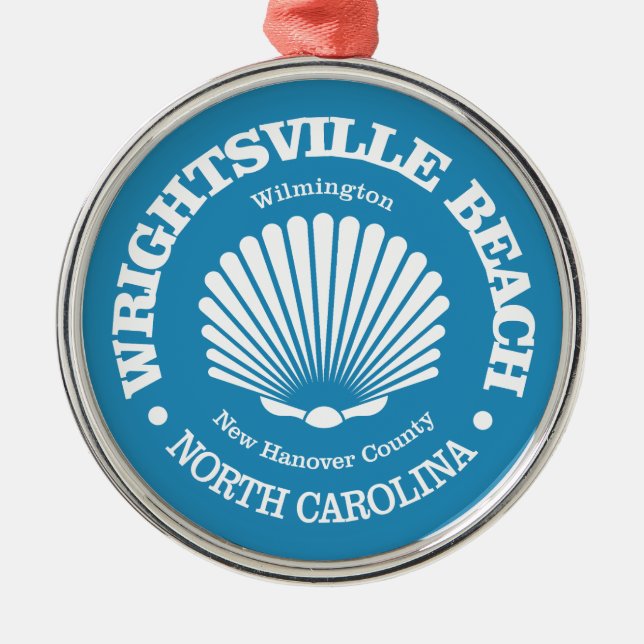 Wrightsville Beach (seashell) Metal Tree Decoration (Front)