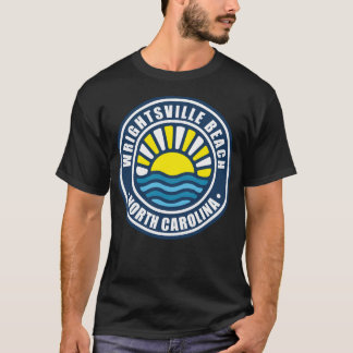Wrightsville Beachnorth Carolina Retro Sunset T-Shirt