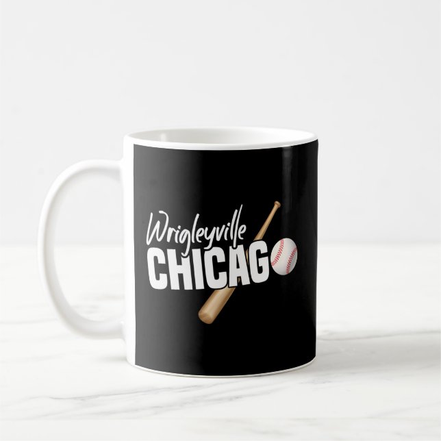 Wrigleyville Chicago Baseball American Coffee Mug (Left)