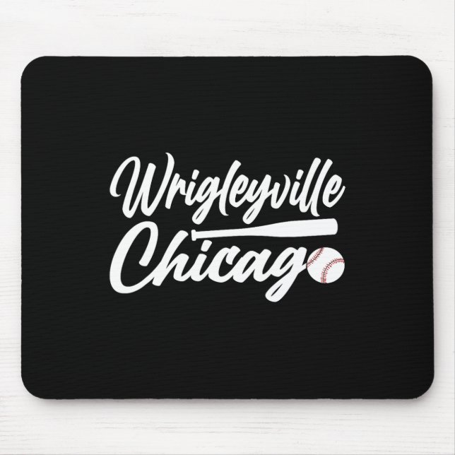 Wrigleyville Chicago Baseball American  Mouse Mat (Front)