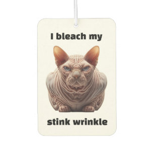 Wrinkle Sphynx Cat Car Air Freshener