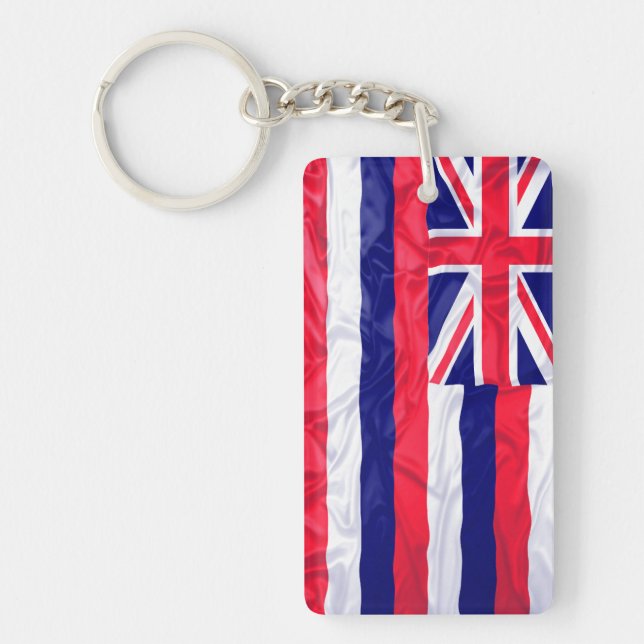 Wrinkled Hawaii Flag Key Ring (Front)