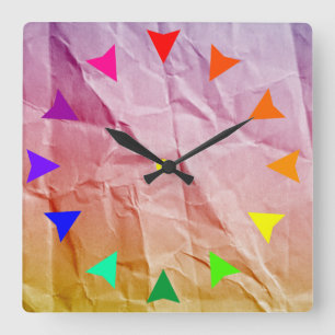 Wrinkled Paper Design Bedroom Dorm Wall Clock