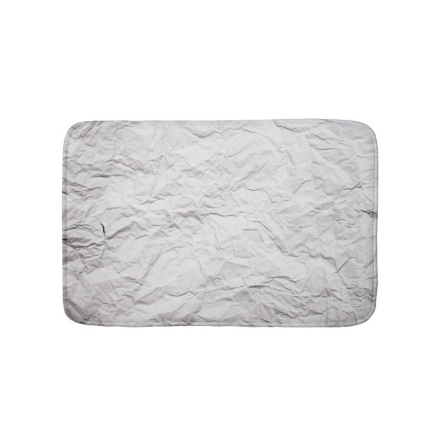 Wrinkled paper texture, detailed background. bath mat (Front)