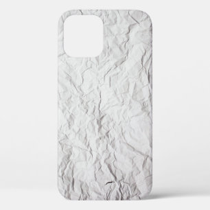 Wrinkled paper texture, detailed background. iPhone 12 case