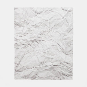 Wrinkled paper texture fleece blanket
