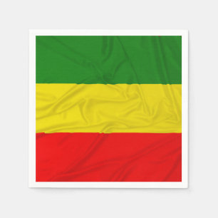 Wrinkled Rastafarian Flag Napkin