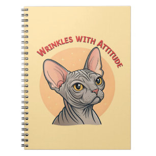 Wrinkles With Attitude Sphynx Cat Art Notebook