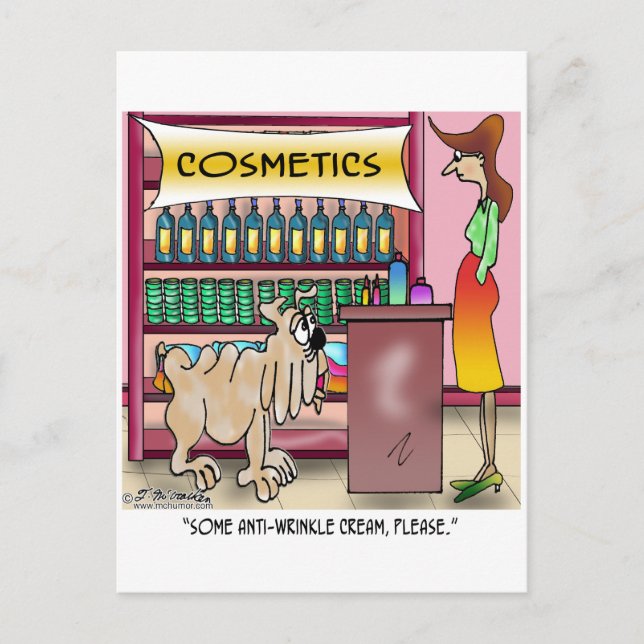 Wrinkly Dog Oil Postcard (Front)